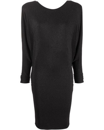Alexandre Vauthier Wide-shoulder Knitted Dress - Black