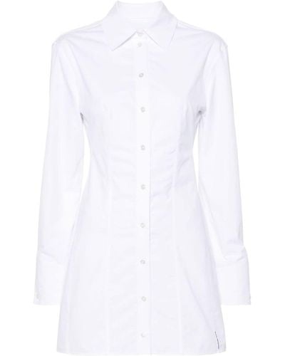 Alexander Wang Boned Shirt-style Mini Dress - White