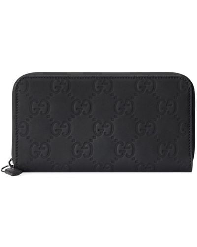Gucci GG Matte-finish Leather Wallet - Black