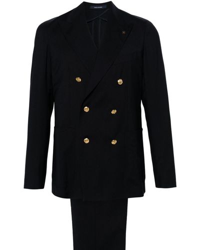 Tagliatore Double-breasted Wool Suit - Black