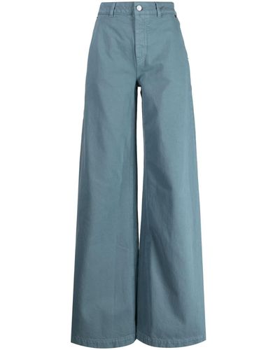 Del Core High-waist Wide-leg Pants - Blue