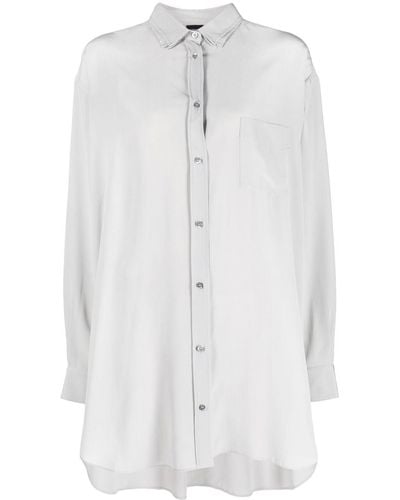 Aspesi Chemises en soie à poche poitrine - Blanc