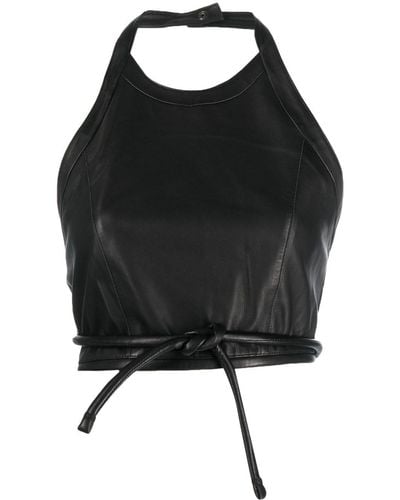 Forte Forte Top crop con nodo - Nero