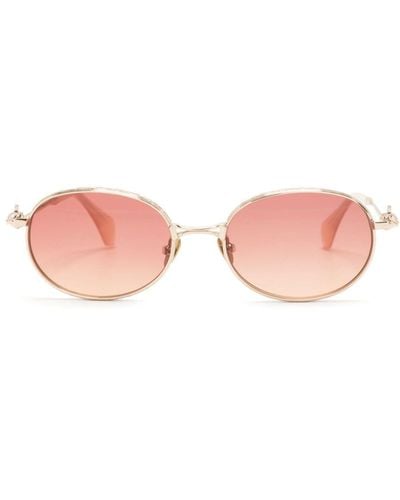 Vivienne Westwood Hardware Orb Oval-frame Sunglasses - Pink