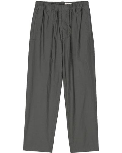 Lemaire Poplin Straight Leg Pants - Unisex - Cotton/silk - Grey