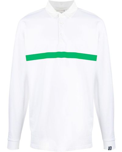Mackintosh Polo-Sweatshirt mit Querstreifen - Weiß