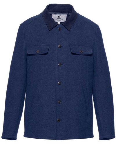Norwegian Wool Oslo Wool Shirt Jacket - Blue