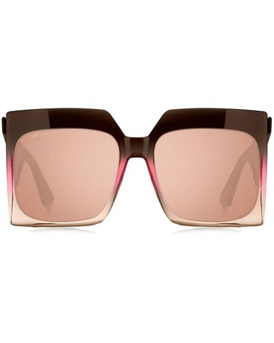 Etro Tailoring Oversize-frame Sunglasses - Brown