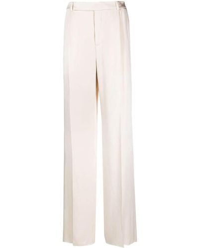 Saint Laurent Extra-long Straight Trousers - White