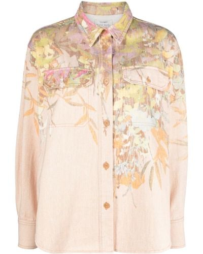 Forte Forte Floral-pattern Cotton Shirt - Natural