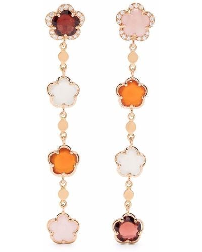 Pasquale Bruni 18kt Rose Gold Figlia Dei Fiori Diamond Drop Earrings - Pink