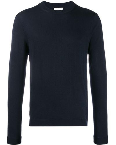 Sandro Fine-knit Crew-neck Sweater - Blue