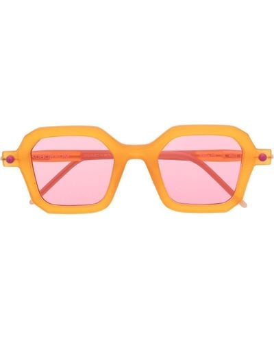 Kuboraum Eckige Sonnenbrille aus Acetat - Pink
