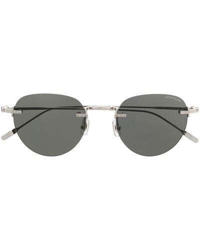 Montblanc Round-frame Sunglasses - Grey