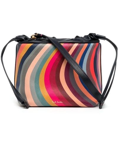 Paul Smith Swirl Leather Bucket Bag - Multicolour