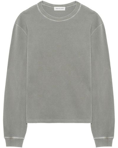 John Elliott Crew-neck Cotton Sweatshirt - Gray
