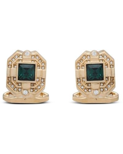 Dolce & Gabbana Rhinestone-embellished Pin Cufflinks - Metallic