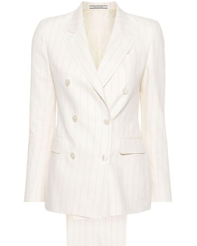 Tagliatore Linen And Cotton Blend Jacket - White