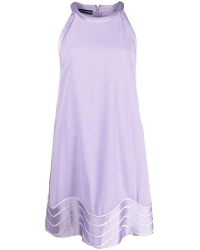 Emporio Armani Kleid mit Wellenmuster - Lila