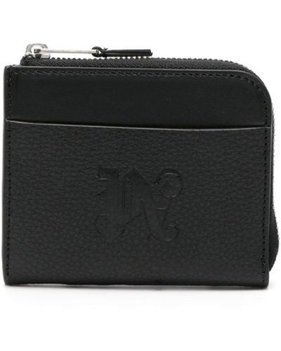 Palm Angels Logo-debossed Leather Wallet - Black