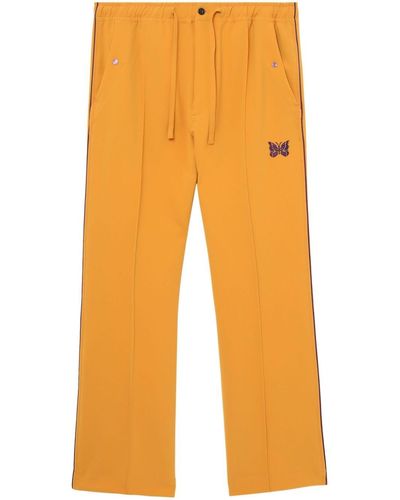 Needles Pantalones de chándal con detalle de rayas - Naranja