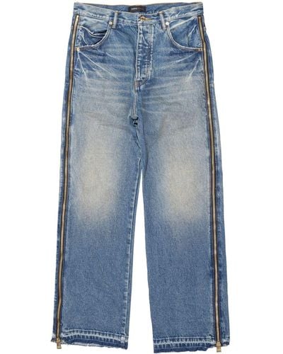 Purple Brand P018 Zip Wide-leg Jeans - Blue