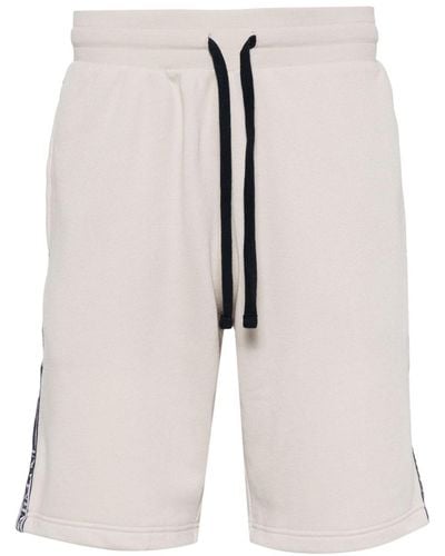 Emporio Armani Logo-print Cotton-blend Shorts - Wit