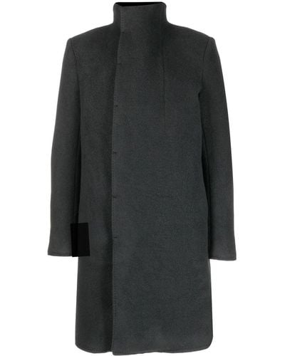 Boris Bidjan Saberi High-neck Wool Coat - Black