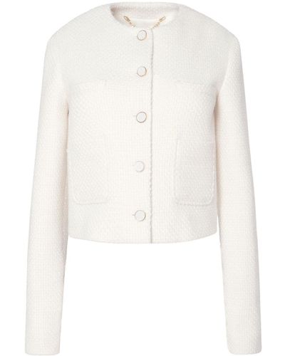 Altuzarra Bernadette Warp-knit Cropped Cardigan - White