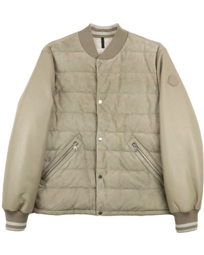 Moncler Chalanches Leather Bomber - Natural