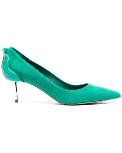 Le Silla Petalo 60mm Suede Court Shoes - Green