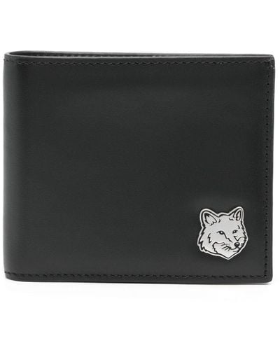 Maison Kitsuné Logo-plaque Leather Wallet - ブラック