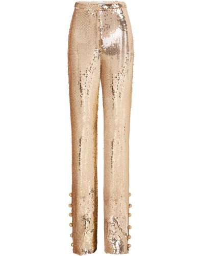 Rabanne Sequinned Flared Pants - Natural