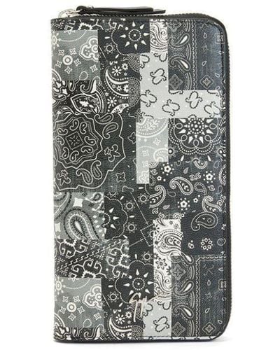 Giuseppe Zanotti Paisley-print Leather Wallet - White