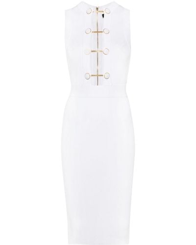 Elisabetta Franchi Chain-link Knitted Midi Dress - White