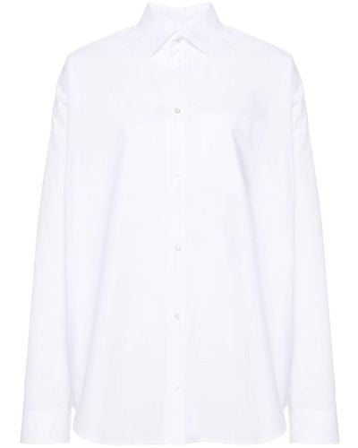 Balenciaga Hemd mit tiefen Schultern - Weiß