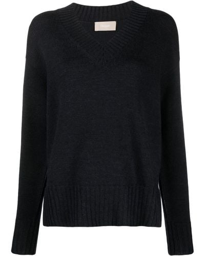 Drumohr V-neck Wool Jumper - Black