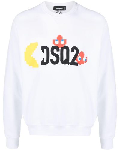 DSquared² Logo-print Cotton Sweatshirt - White