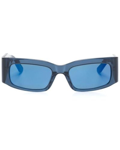Balenciaga Rectangle-frame Sunglasses - Blue