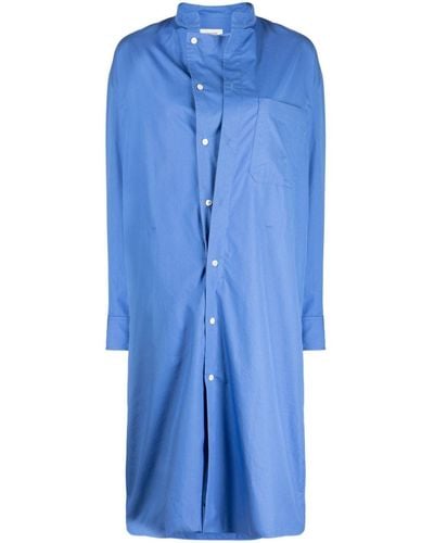 Lemaire Organic-cotton Poplin Shirtdress - Blue
