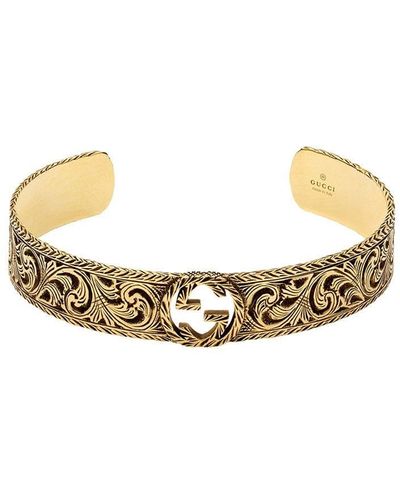Gucci Yellow Gold Bracelet With Interlocking G - Metallic
