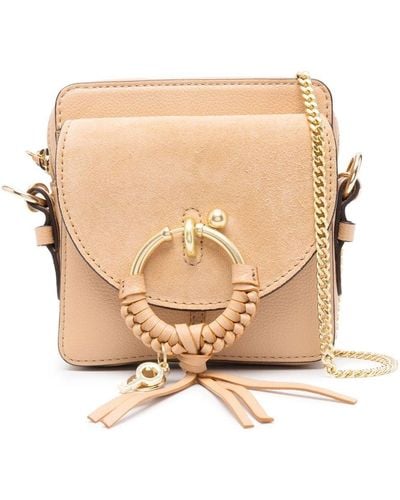 See By Chloé Leather Satchel Bag - Natural