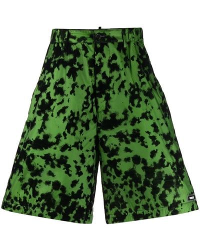DSquared² Camouflage-print Bermuda Shorts - Green