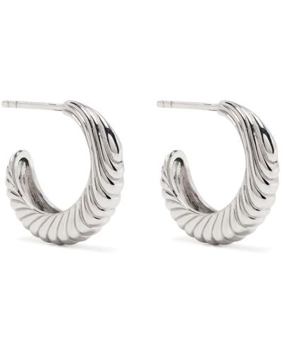 Missoma Sterling-silver Twisted Hoop Earrings - White