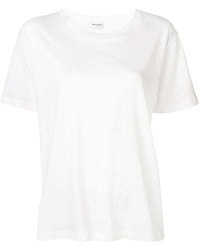 Saint Laurent Klassisches T-Shirt - Weiß