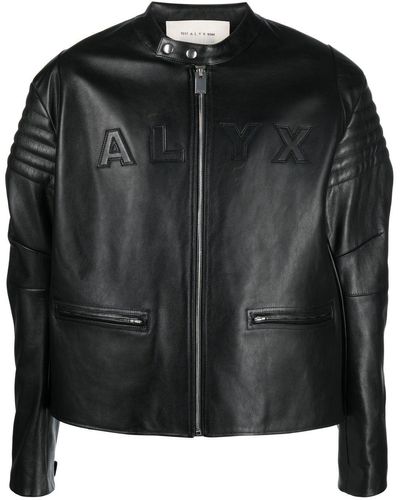 1017 ALYX 9SM Logo-embossed Leather Jacket - Black
