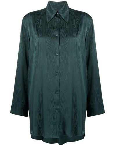 Holzweiler Moire-effect Long-sleeves Shirt - Green