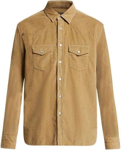 Tom Ford Corduroy Cotton Shirt - Natural