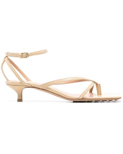 Bottega Veneta 45mm Thong-strap Leather Sandals - Natural