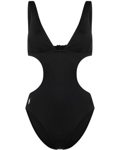 Polo Ralph Lauren Cut-out Swimsuit - Black